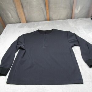 Lululemon Sweater XL? Mens Blue Long‎ Sleeve Henley Snap Button Light Pullover